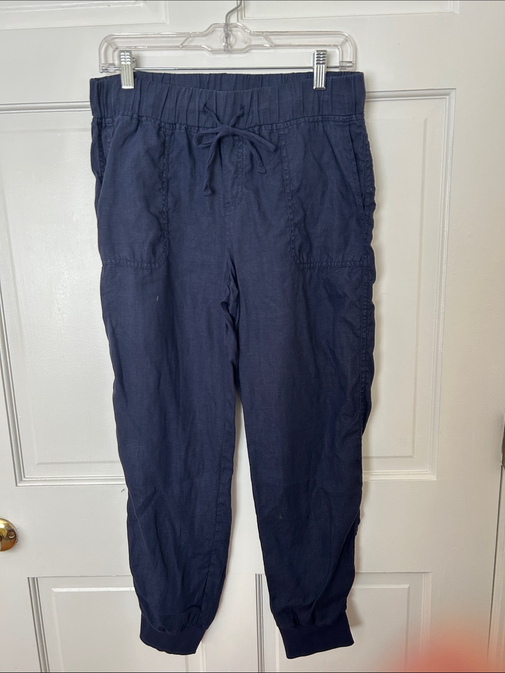 Caslon Navy Linen Drawstring Joggers